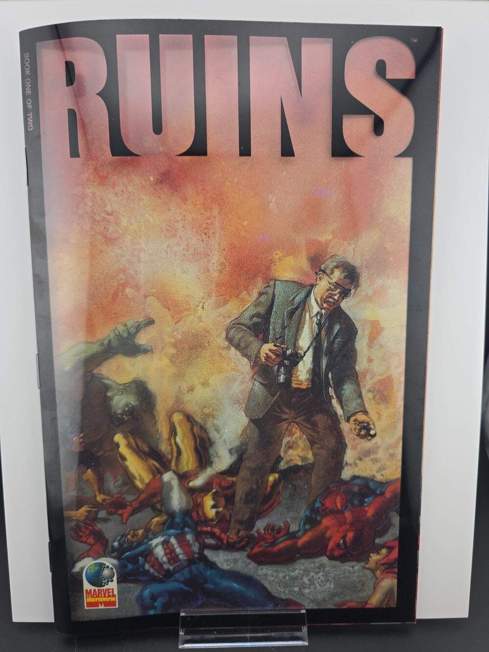 RUINS #1 - MARVEL COMICS - 1995 - ACETATE COVER OVERLAY - WARREN ELLIS STORY